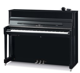 Bild von Kawai K-200 ATX-4 EP Silber Hybrid-Klavier - Schwarz Hochglanz