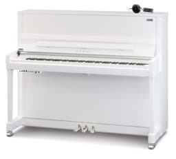 Bild von Kawai K-300 AURES 2 WHP Silber Hybrid-Klavier - Weiß Hochglanz