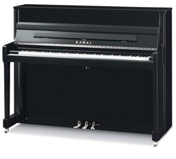 Bild von Kawai K-200 EP Klavier - Schwarz Hochglanz / Silber