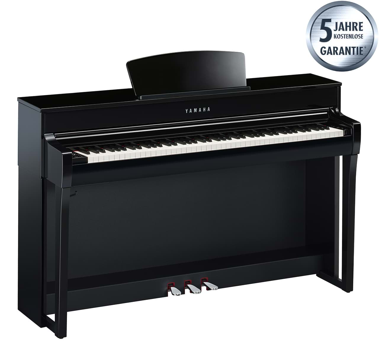 Bild von Yamaha Clavinova CLP-735 PE Digitalpiano Schwarz Hochglanz