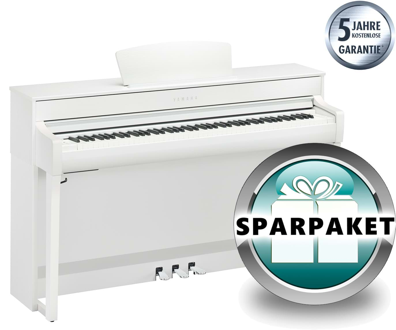 Bild von Yamaha CLP-735 WH Digitalpiano Weiß Matt - SPARPAKET