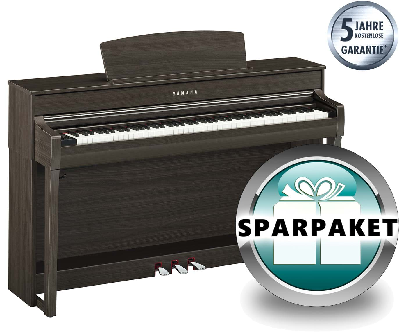 Bild von Yamaha CLP-745 DW Digitalpiano Dark Walnut - SPARPAKET