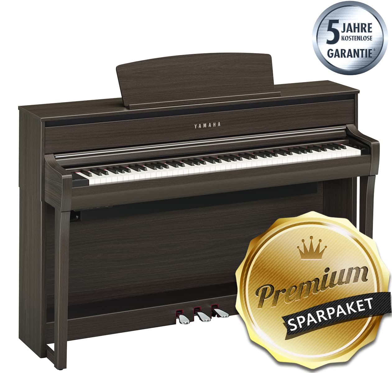 Bild von Yamaha CLP-775 DW Digitalpiano Dark Walnut - Premium-Sparpaket