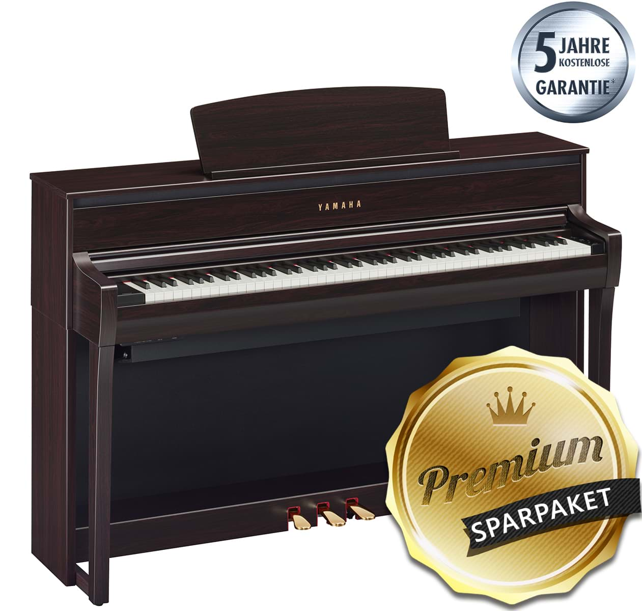 Bild von Yamaha CLP-775 R Digitalpiano Rosenholz - Premium-Sparpaket