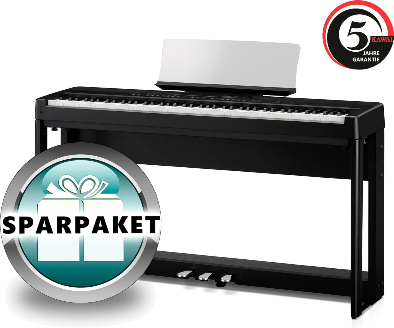 Bild von Kawai ES-520 B Digitalpiano - Schwarz - Sparpaket