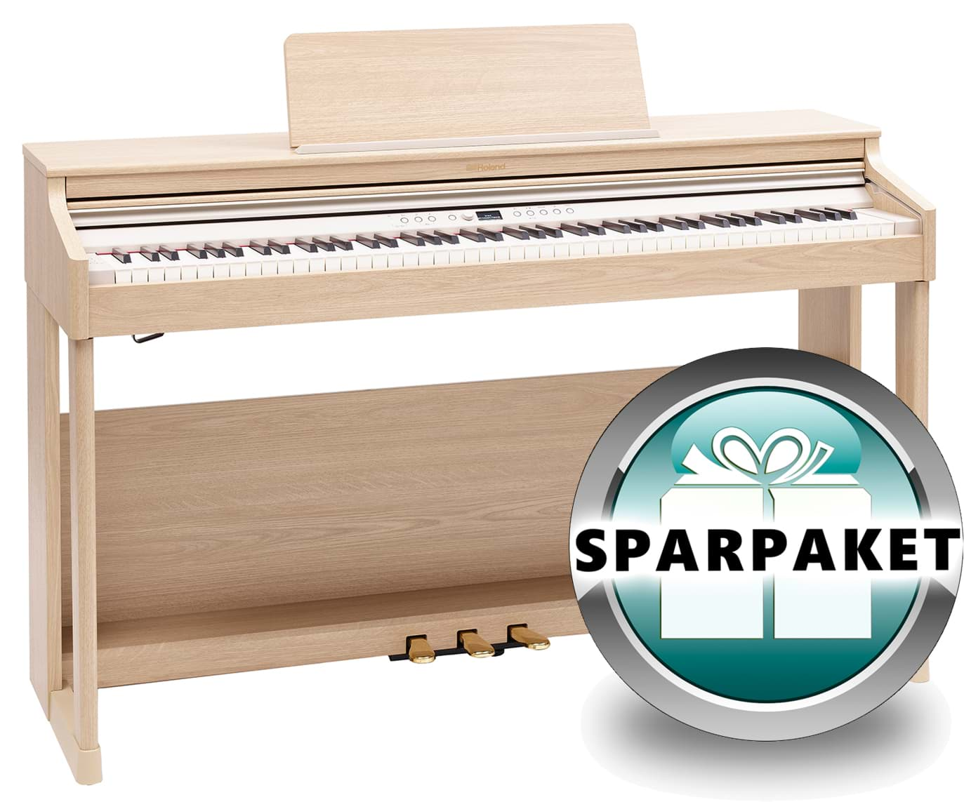 Bild von Roland RP-701 LA Digitalpiano Eiche Hell - Sparpaket