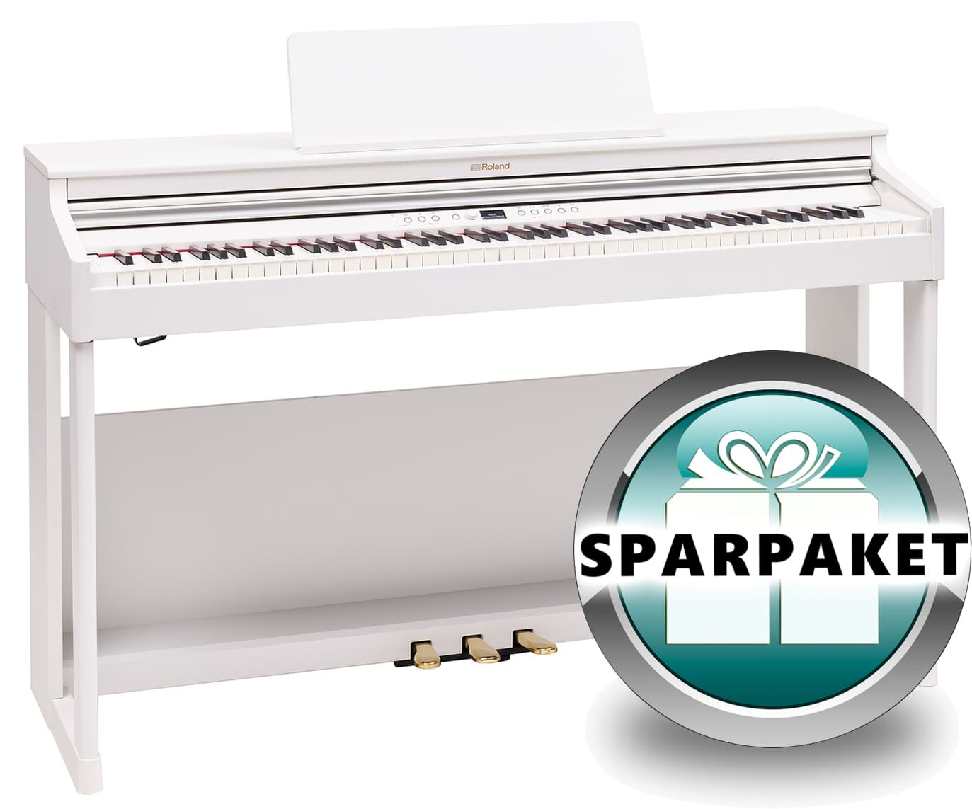 Bild von Roland RP-701 WH Digitalpiano Weiß Matt - Sparpaket