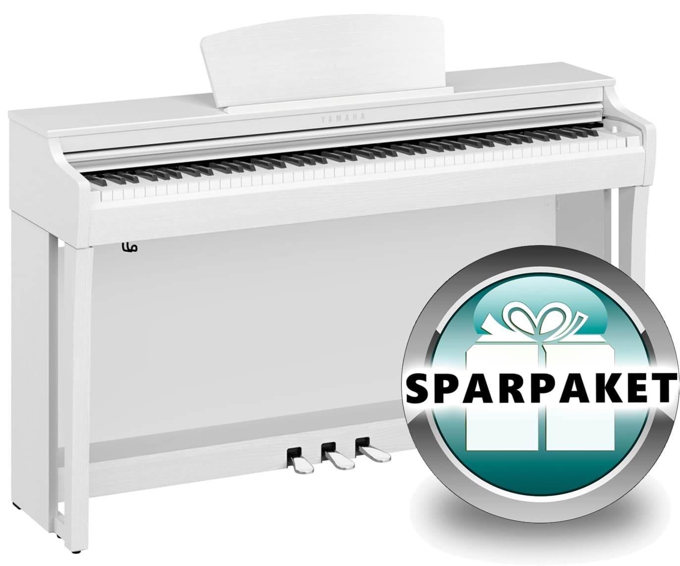 Bild von Yamaha Clavinova CLP-725 WH Weiß Matt - Sparpaket