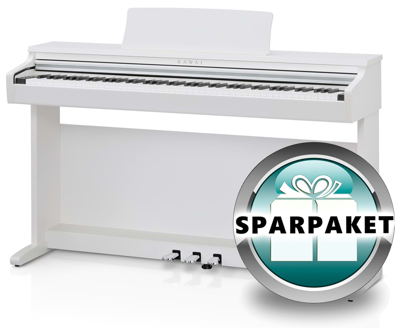 Bild von Kawai KDP-120 W Digitalpiano Weiß Matt - Sparpaket