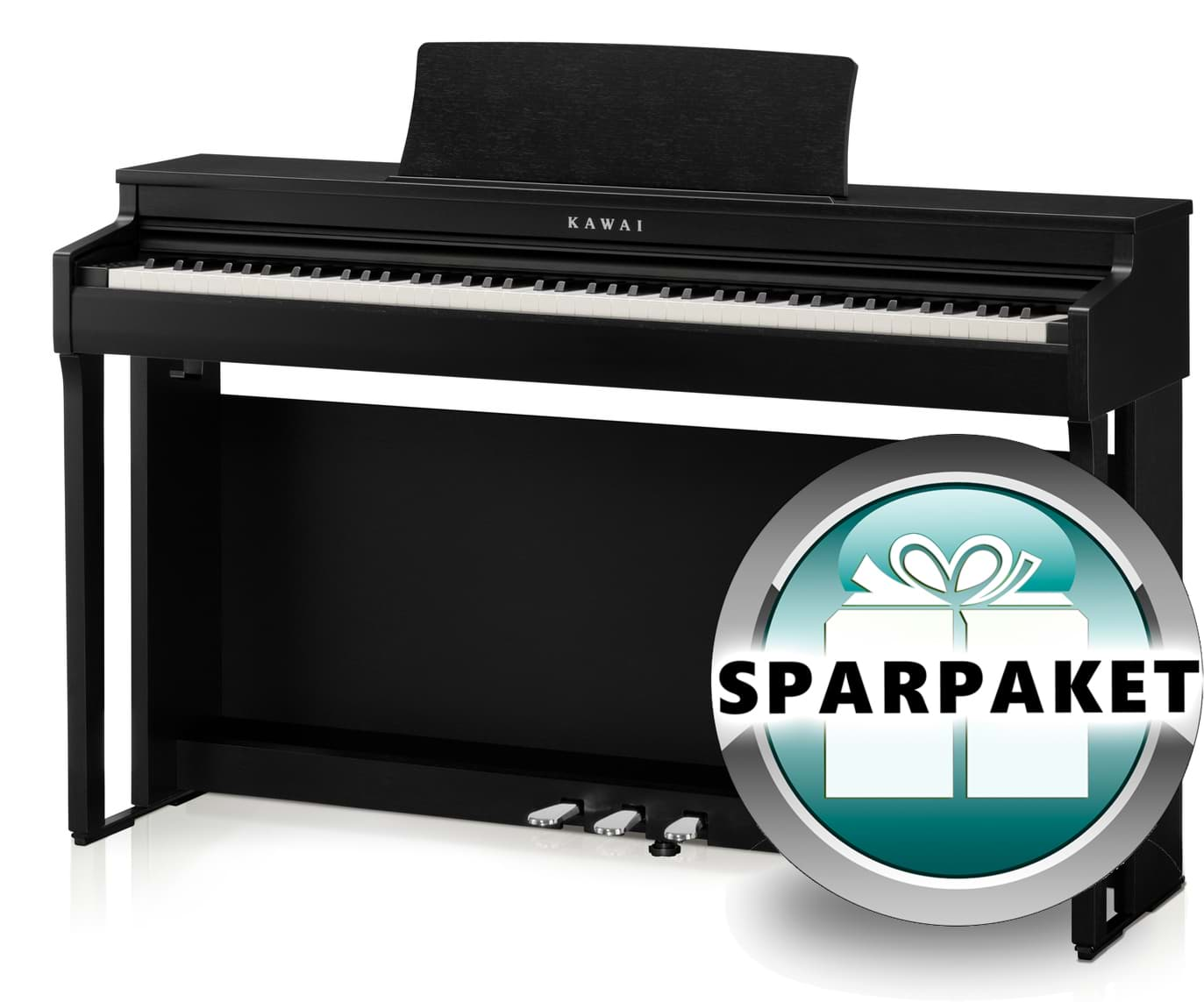 Bild von Kawai CN-201 B Digitalpiano Schwarz Matt - Sparpaket