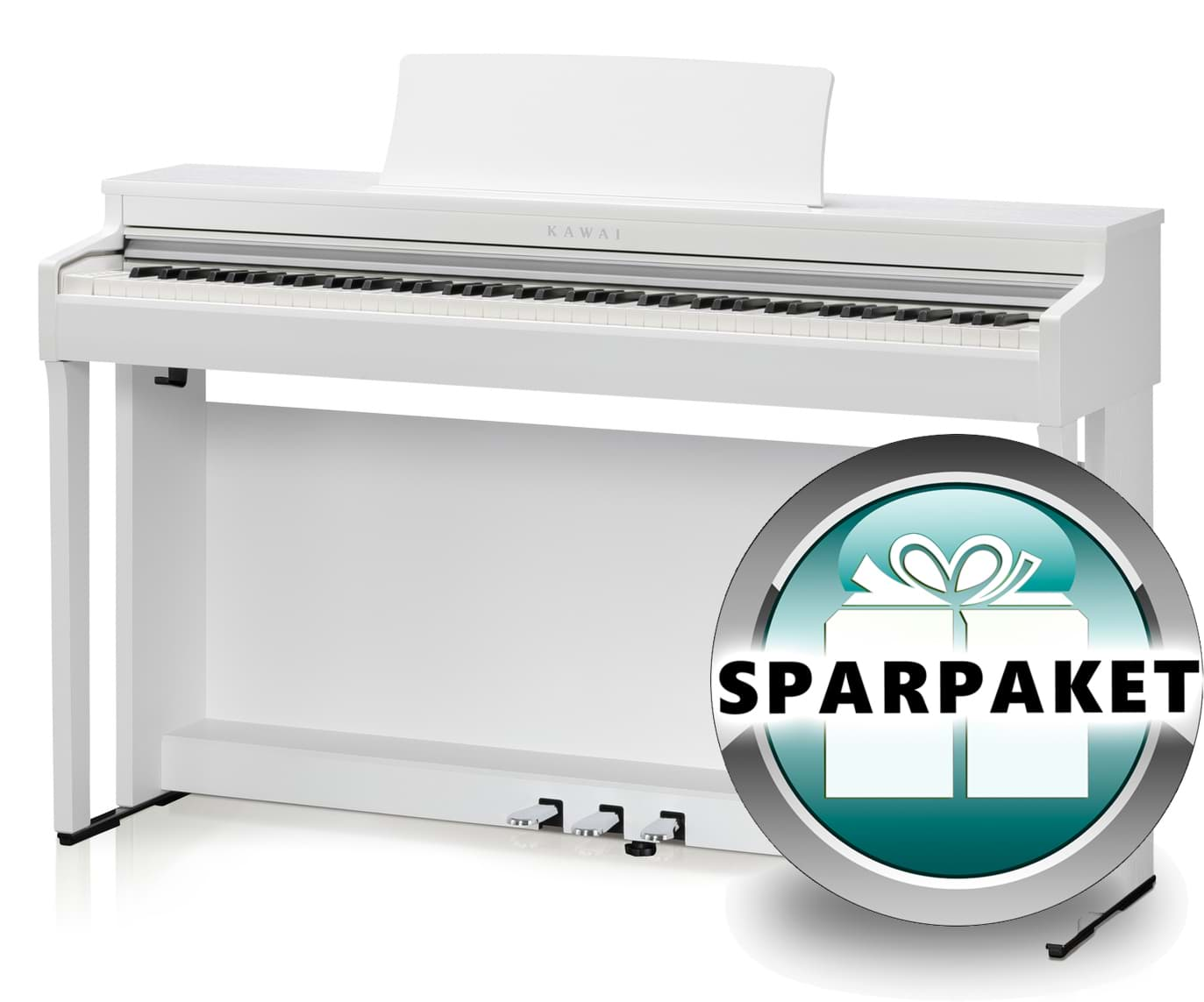 Bild von Kawai CN-201 W Digitalpiano Weiß - Sparpaket