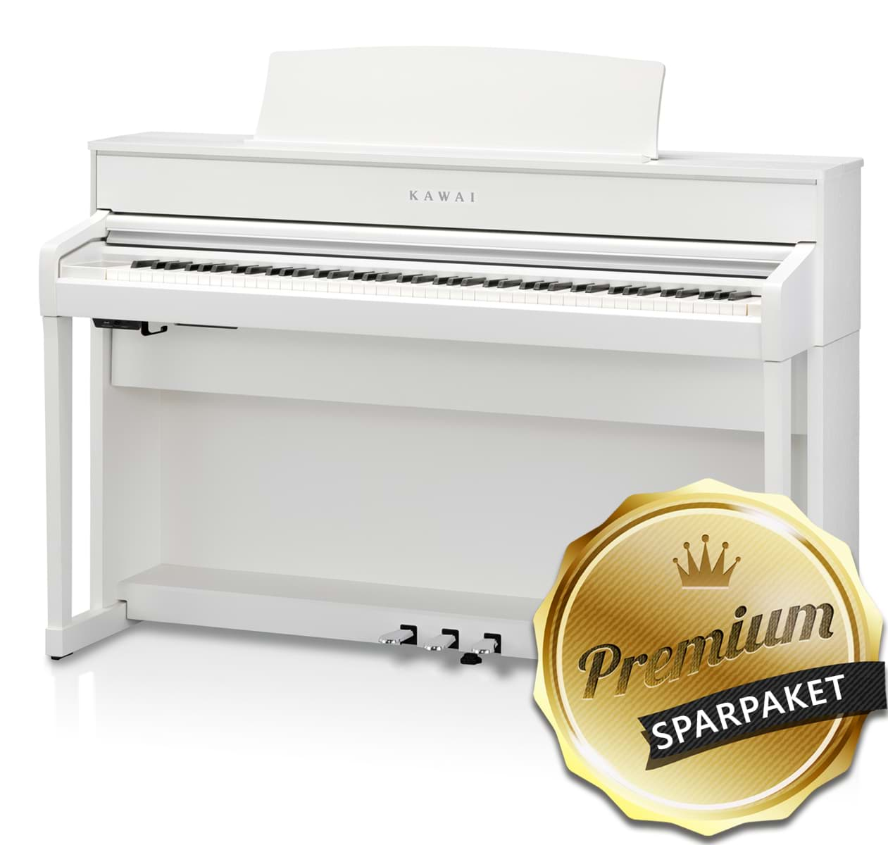 Bild von Kawai CA-701 W Digitalpiano Weiß Matt - Premium-Sparpaket