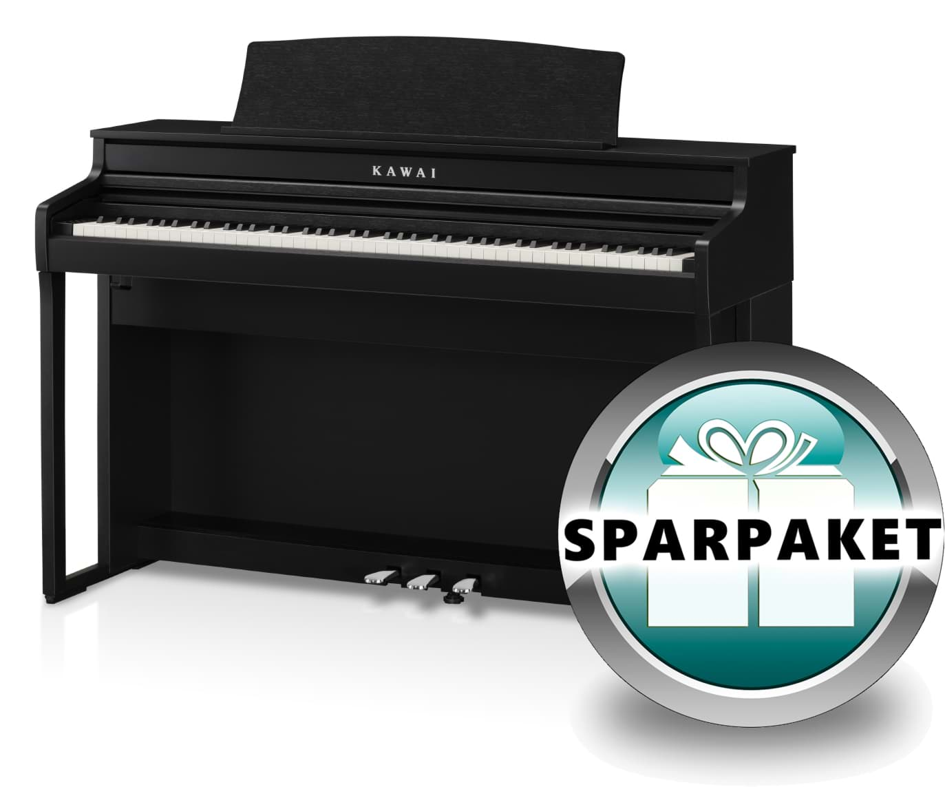 Bild von Kawai CA-401 B Digitalpiano Schwarz - Sparpaket