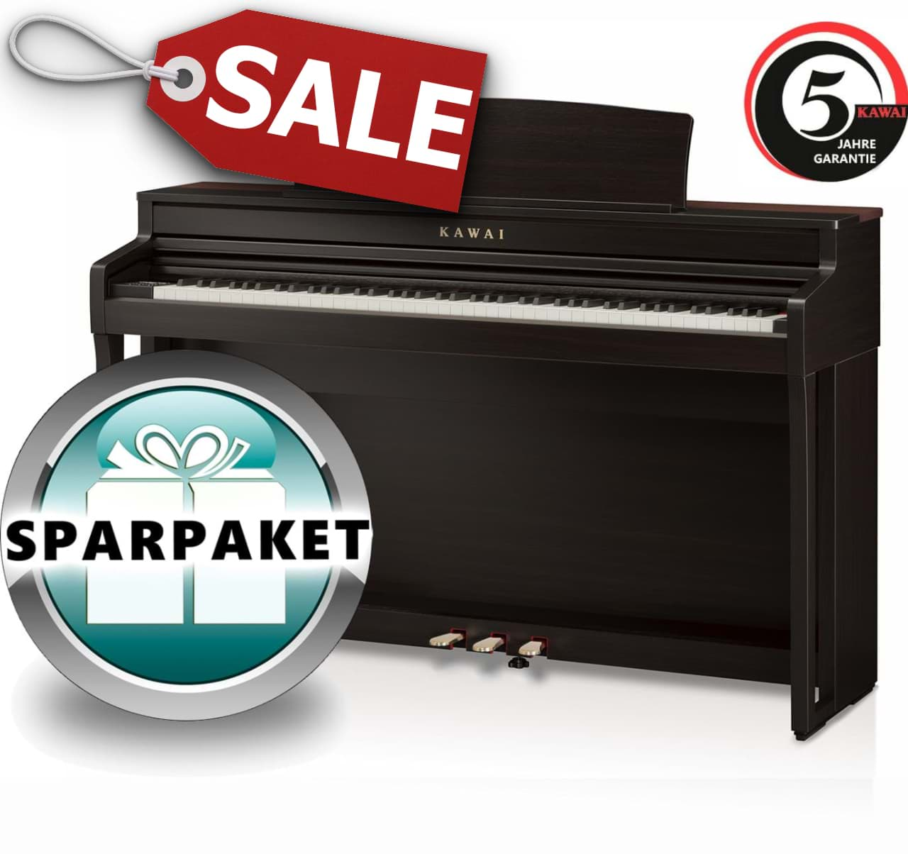 Bild von Kawai CA-59 R Digitalpiano Rosenholz - Sparpaket