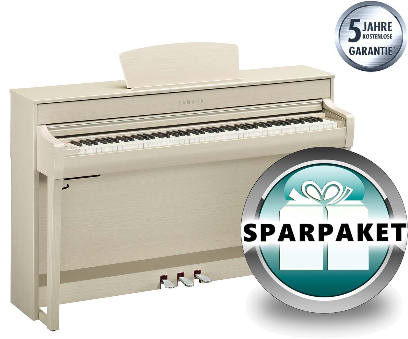 Bild von Yamaha CLP-735 WA Digitalpiano White Ash - SPARPAKET