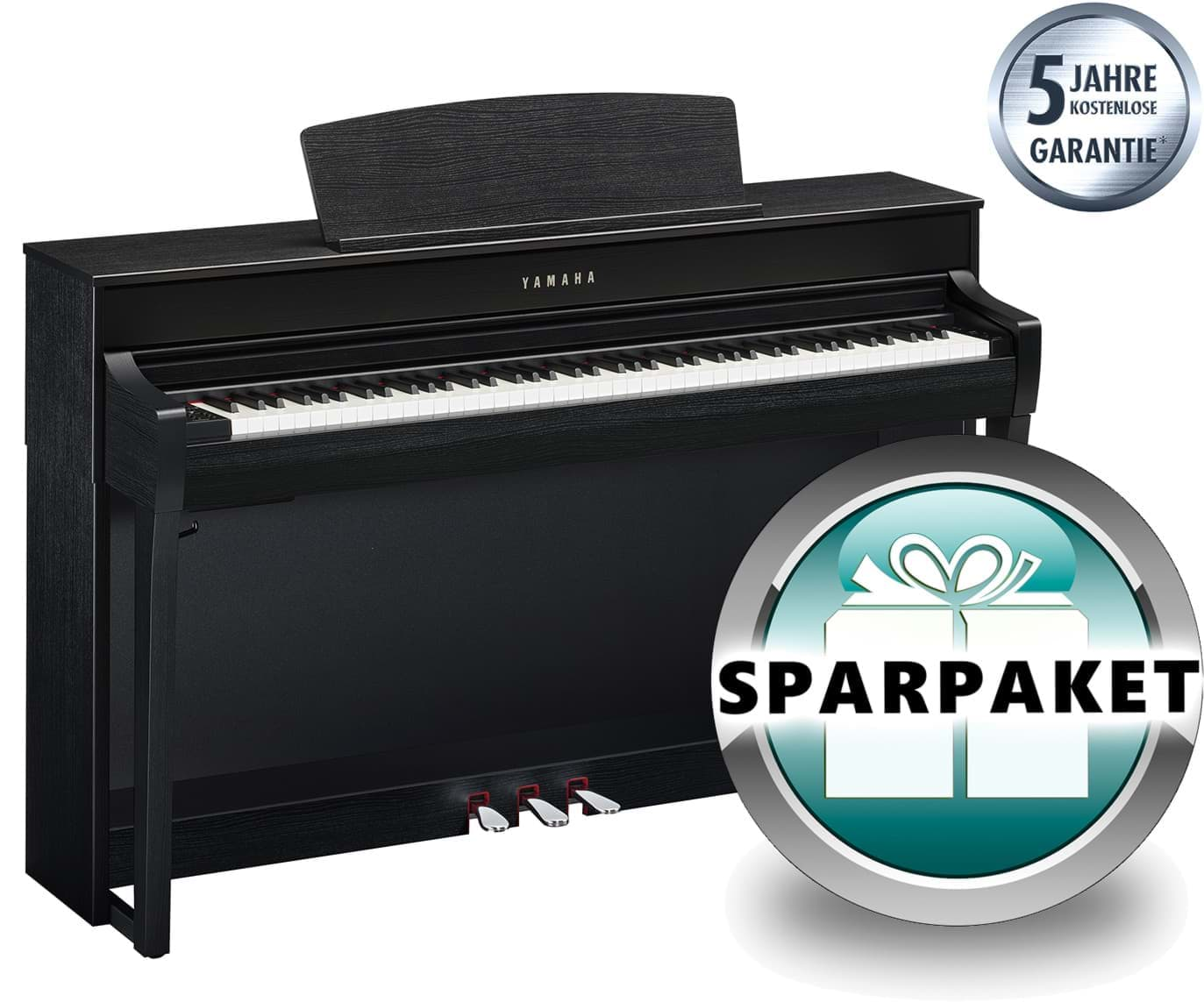 Bild von Yamaha CLP-745 B Digitalpiano Schwarz Matt - SPARPAKET