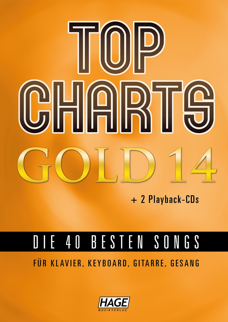 Bild von Top Charts-Gold 14 + 2 Playback CD's für Klavier, Keyboard, Gitarre, Gesang - Letztes Exemplar!