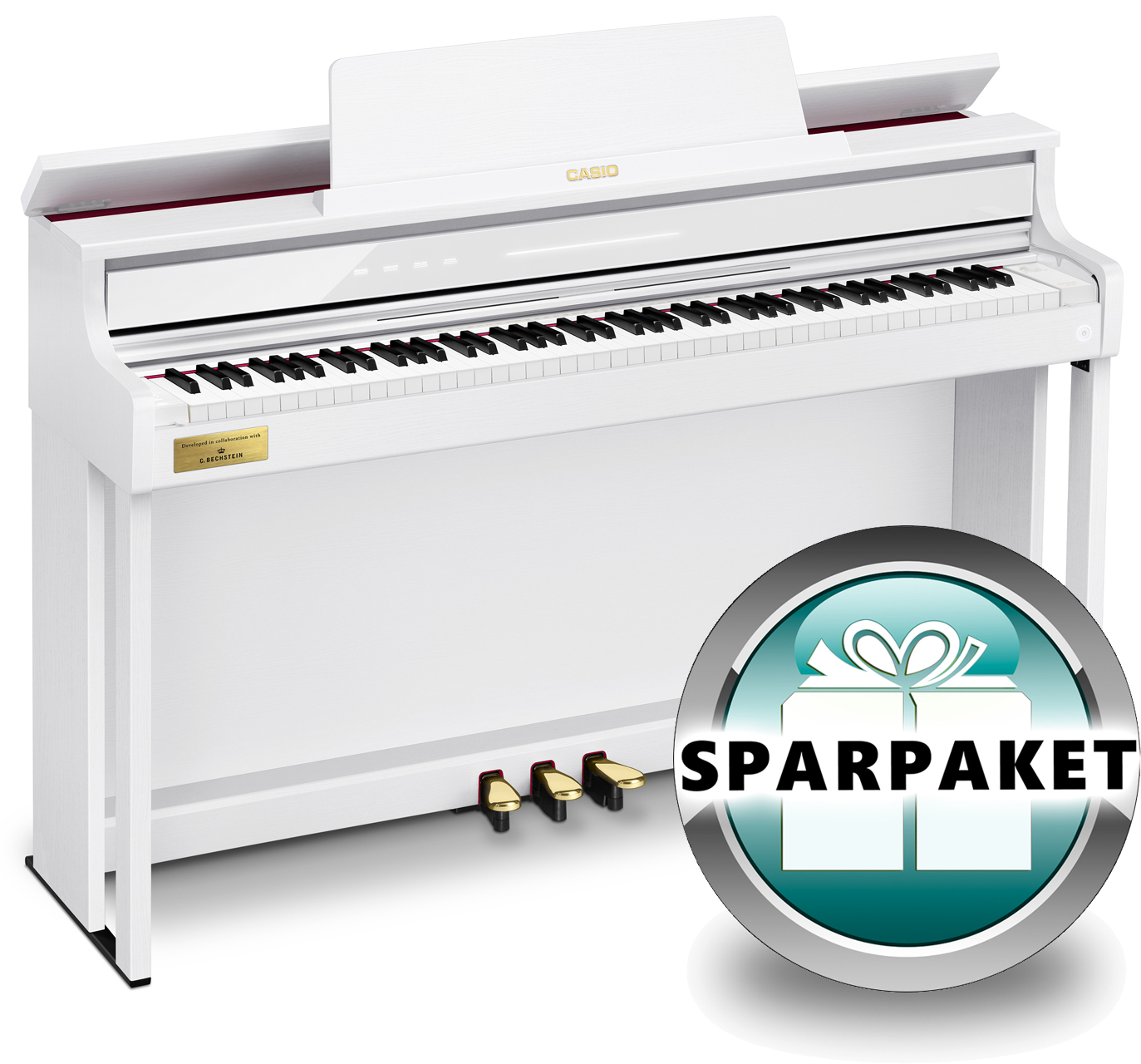 Bild von Casio Celviano AP-750 WE - Weiß Matt - Sparpaket