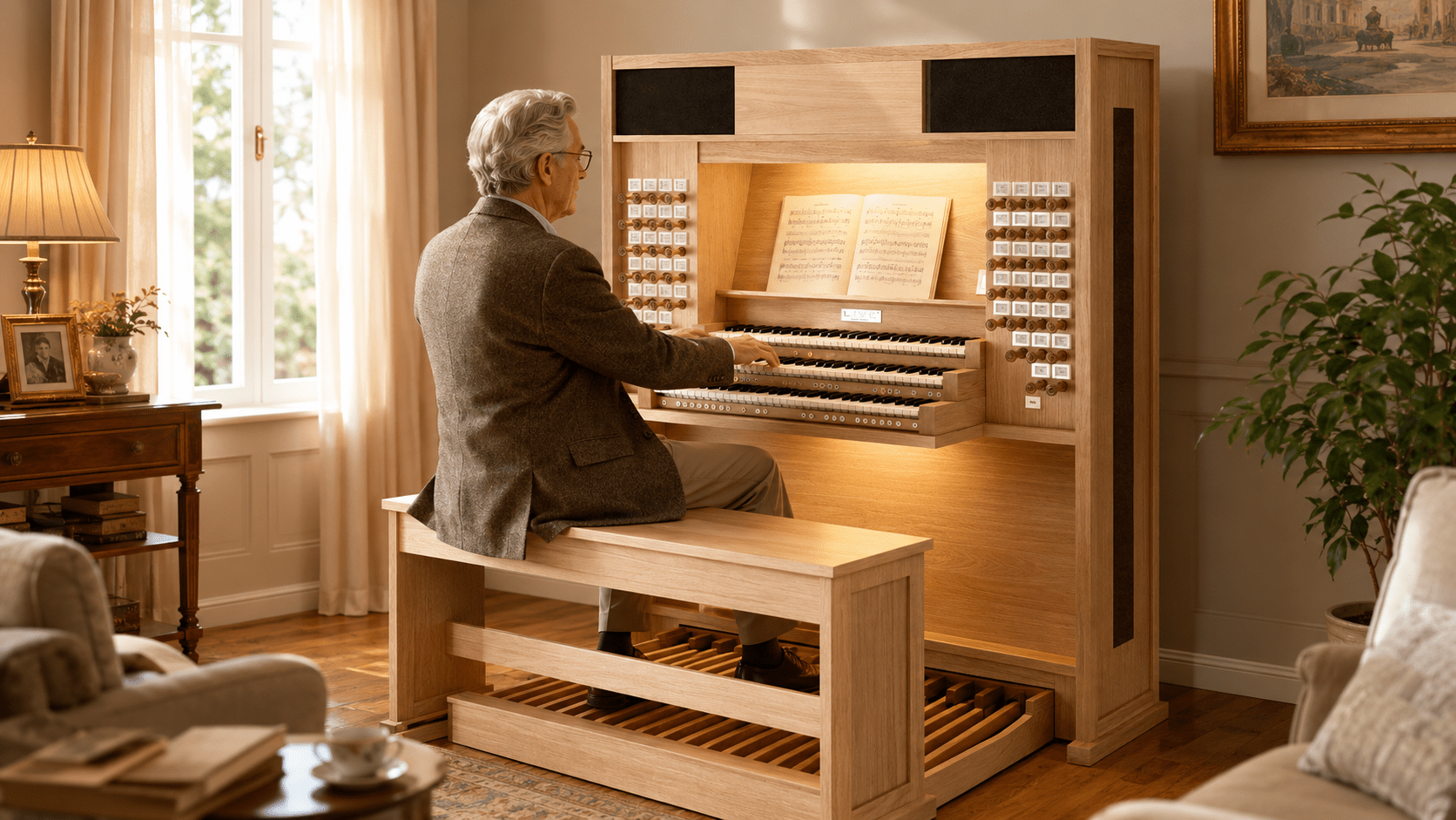 Johannus LiVE III Heim- / Kirchenorgel mit vielen Extras - Positivgehäuse