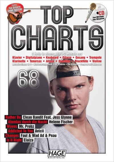 Hage Top Charts 68 mit Midifiles auf USB-Stick und Playback CD