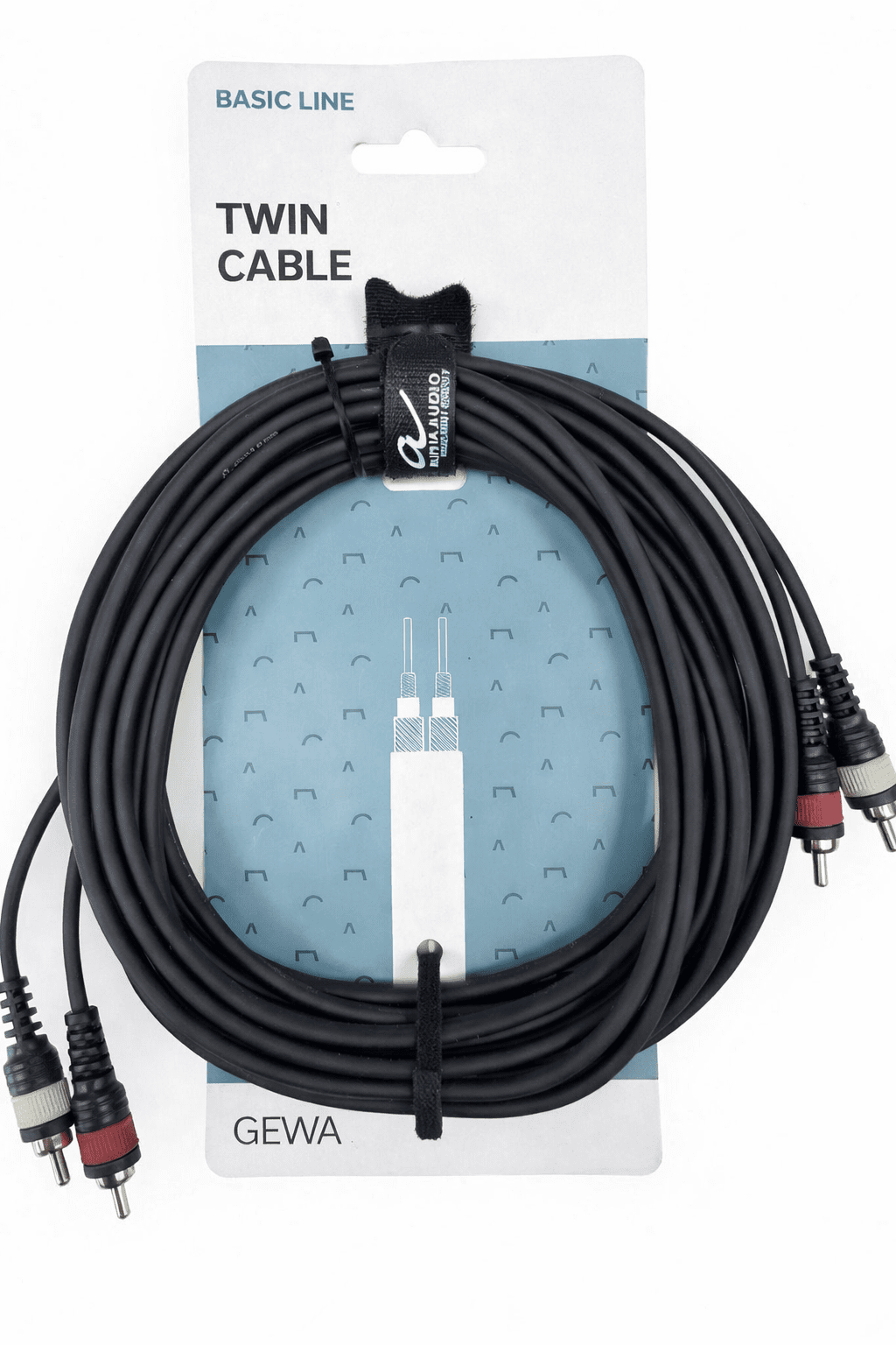BASIC LINE - Professionelles Audiokabel - 6 Meter - 2x Cinch auf 2x Cinch