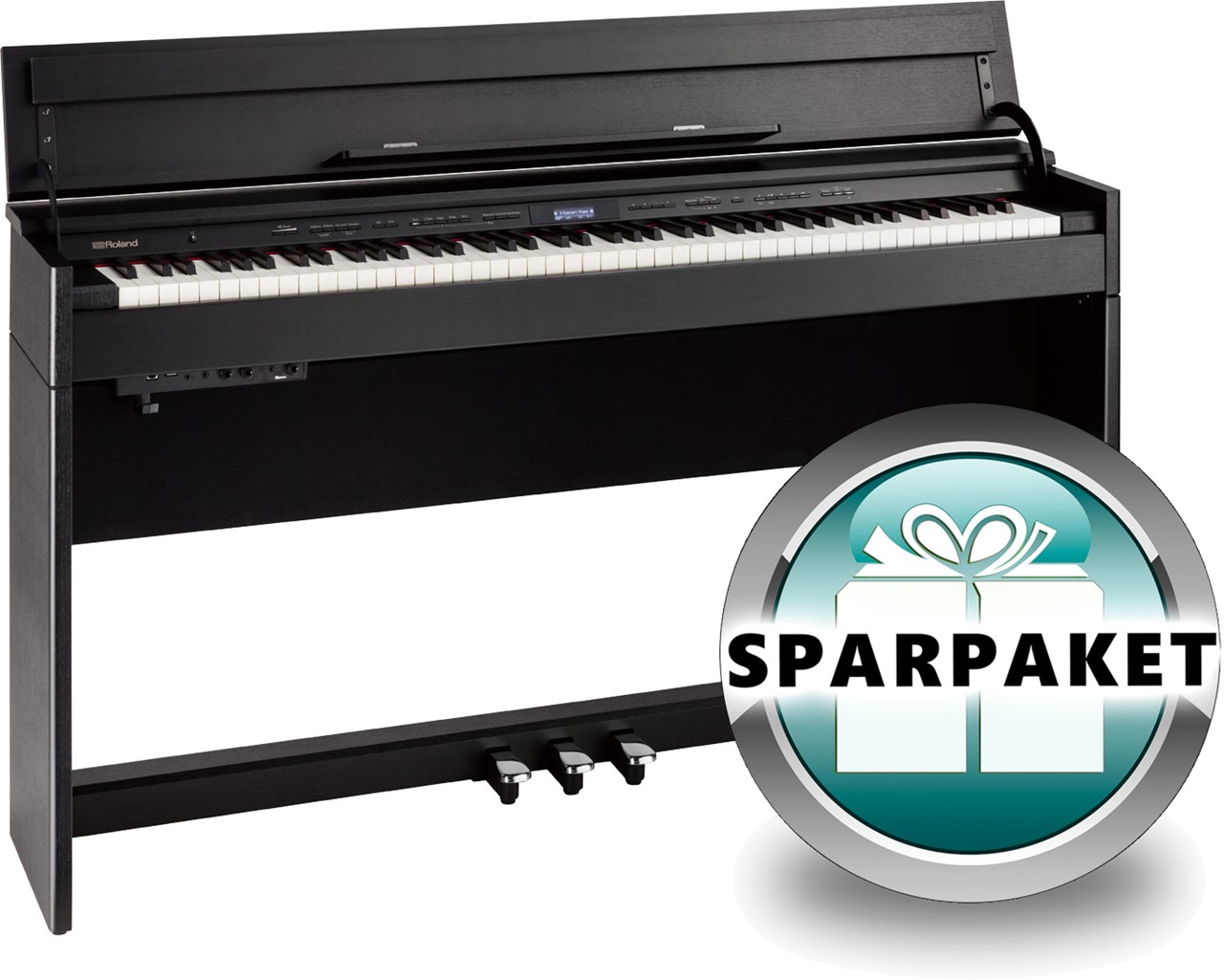 Bild von Roland DP-603 CB Digitalpiano Mattschwarz - SPARPAKET