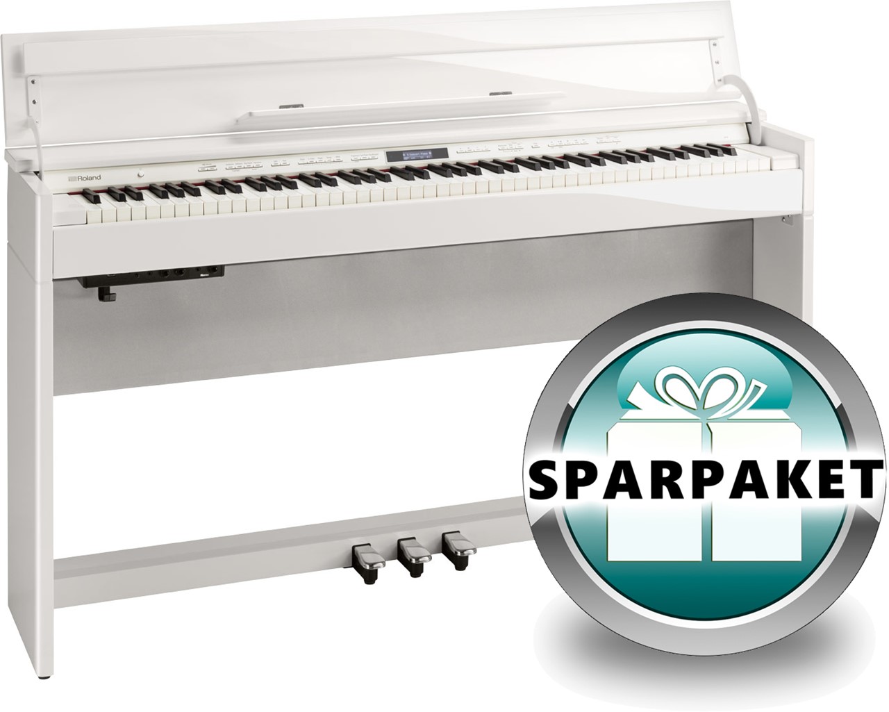 Bild von Roland DP-603 PW Digitalpiano Weiß Poliert - SPARPAKET