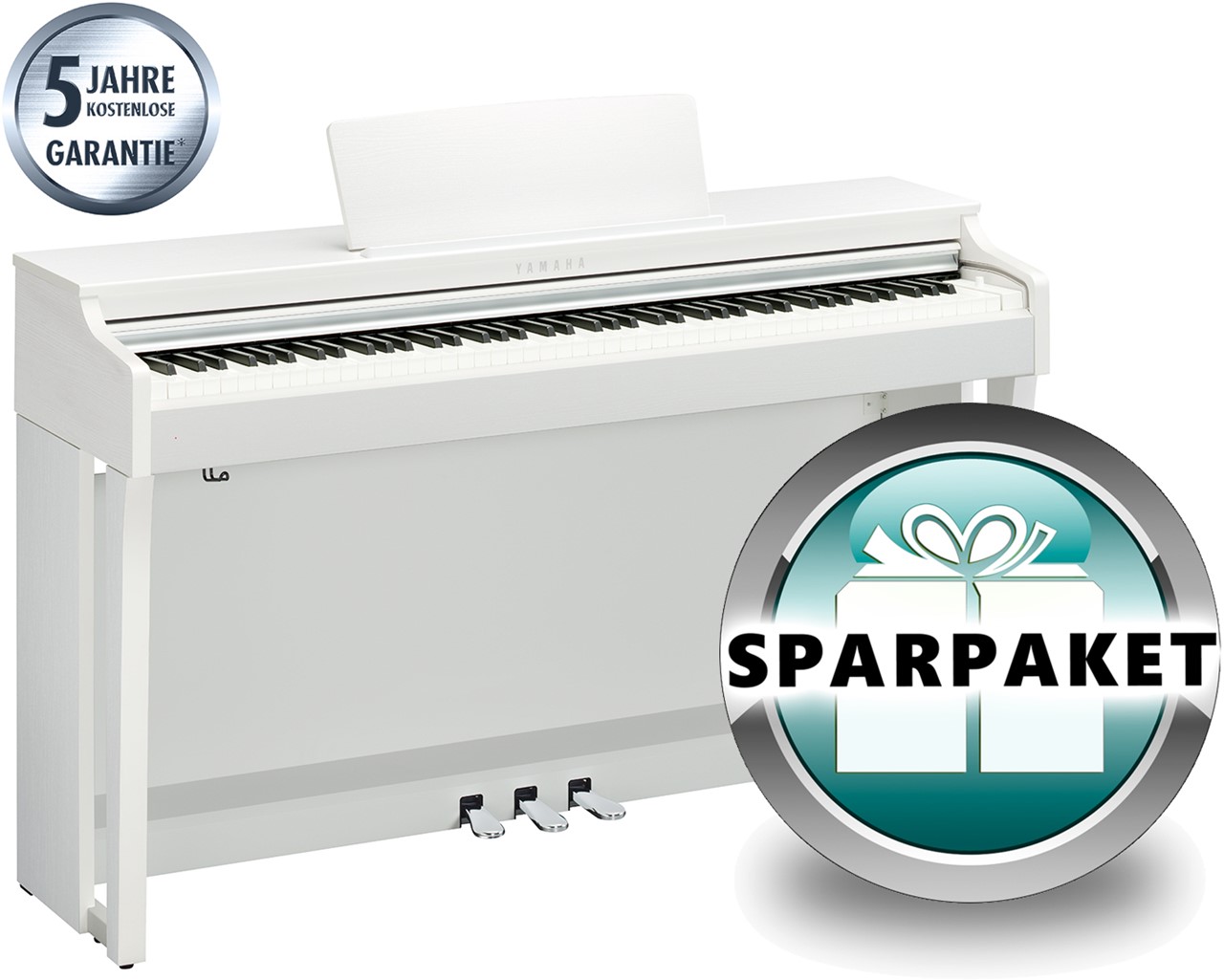 Bild von Yamaha Clavinova CLP-625 WH Weiß Matt - SPARPAKET
