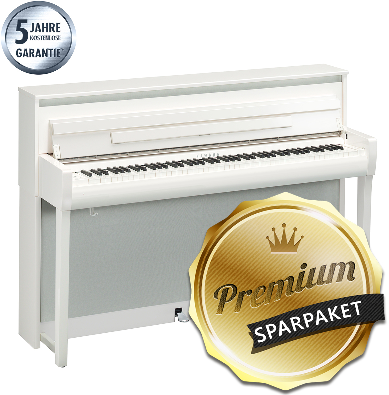 Bild von Yamaha CLP-685 PWH Weiß Hochglanz - PREMIUM-SPARPAKET - Vorführmodell