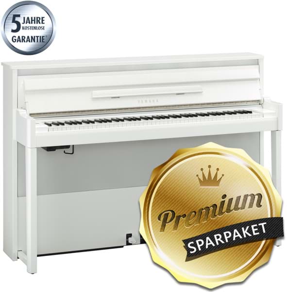 Bild von Yamaha NU1X PBW Hybrid-Piano - Weiß Hochglanz - Premium-Sparpaket