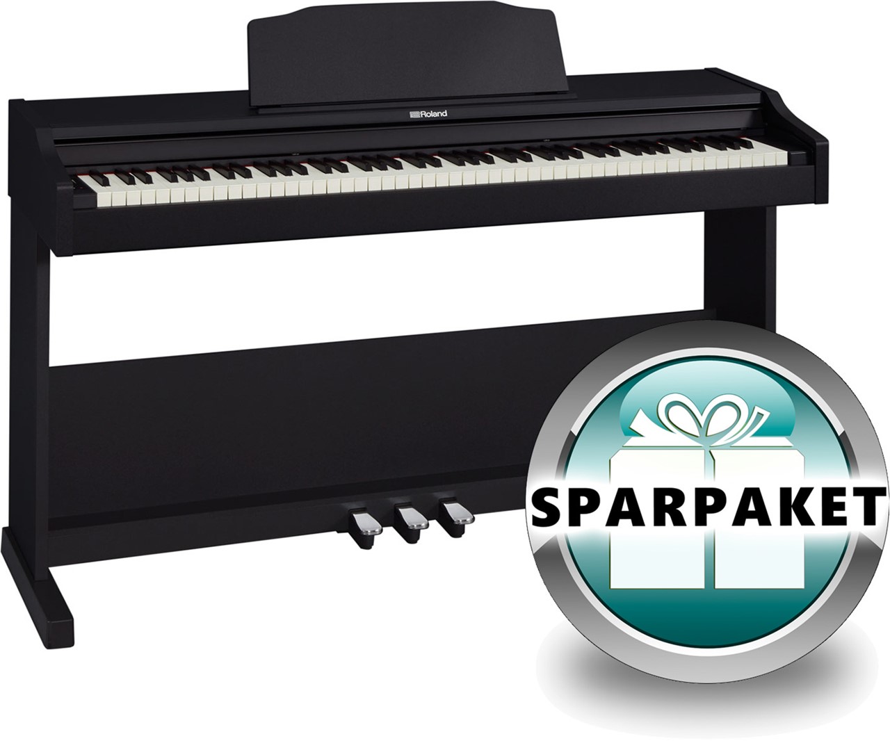 Bild von Roland RP-102 BK Digitalpiano Schwarz Matt - SPARPAKET