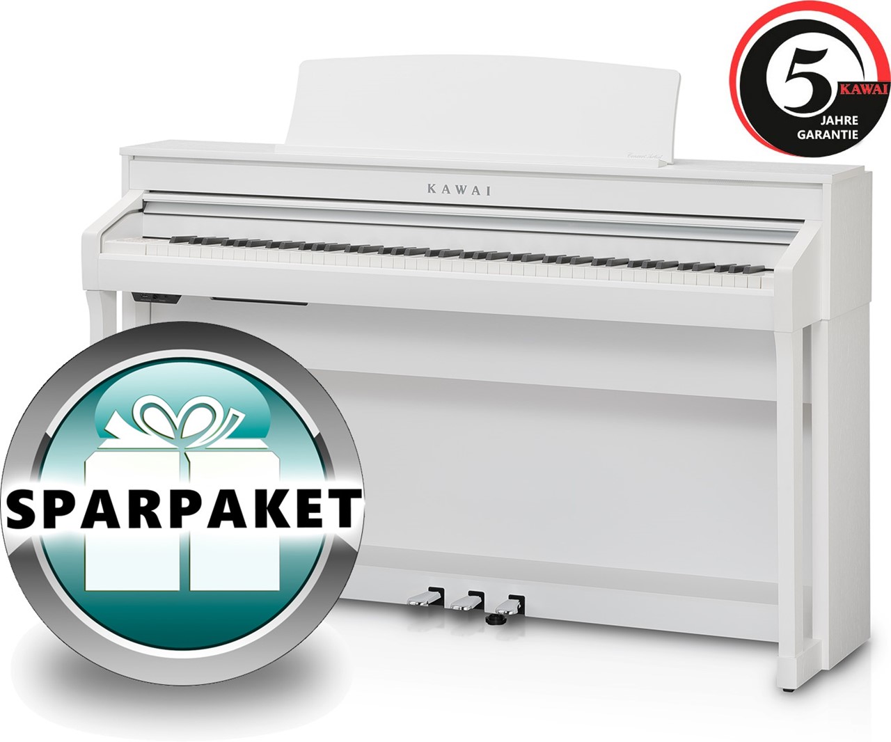 Bild von Kawai CA-58 W Digitalpiano Weiß Matt - Sparpaket