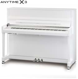 Bild von Kawai K-200 ATX-3 WHP Silber Hybrid-Klavier - Weiß Hochglanz