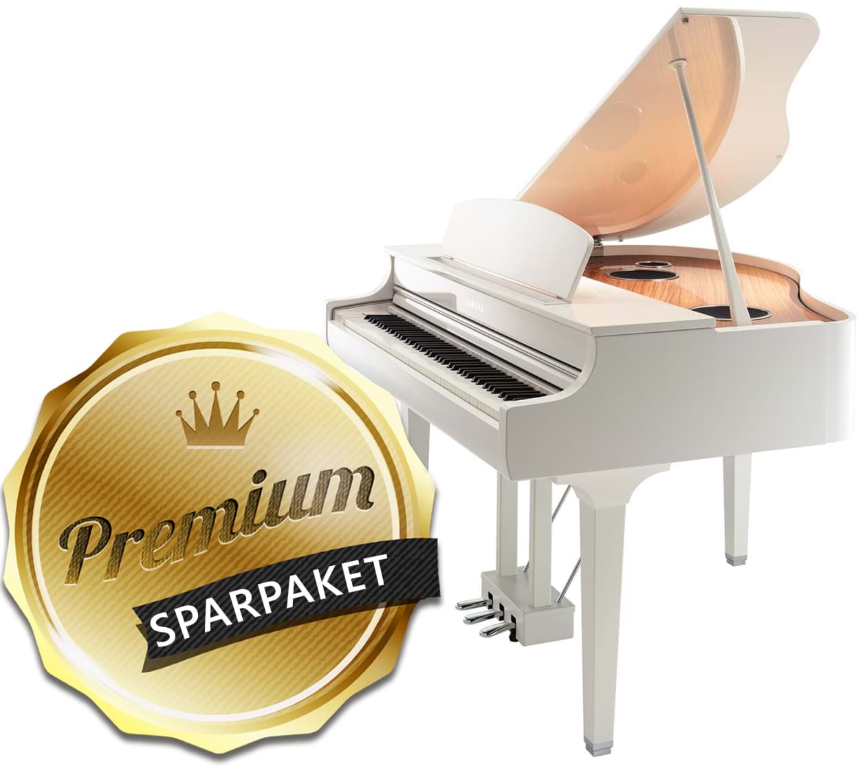 Bild von Yamaha CLP-695 GP PWH Weiß Hochglanz - Premium-Sparpaket - Vorführmodell