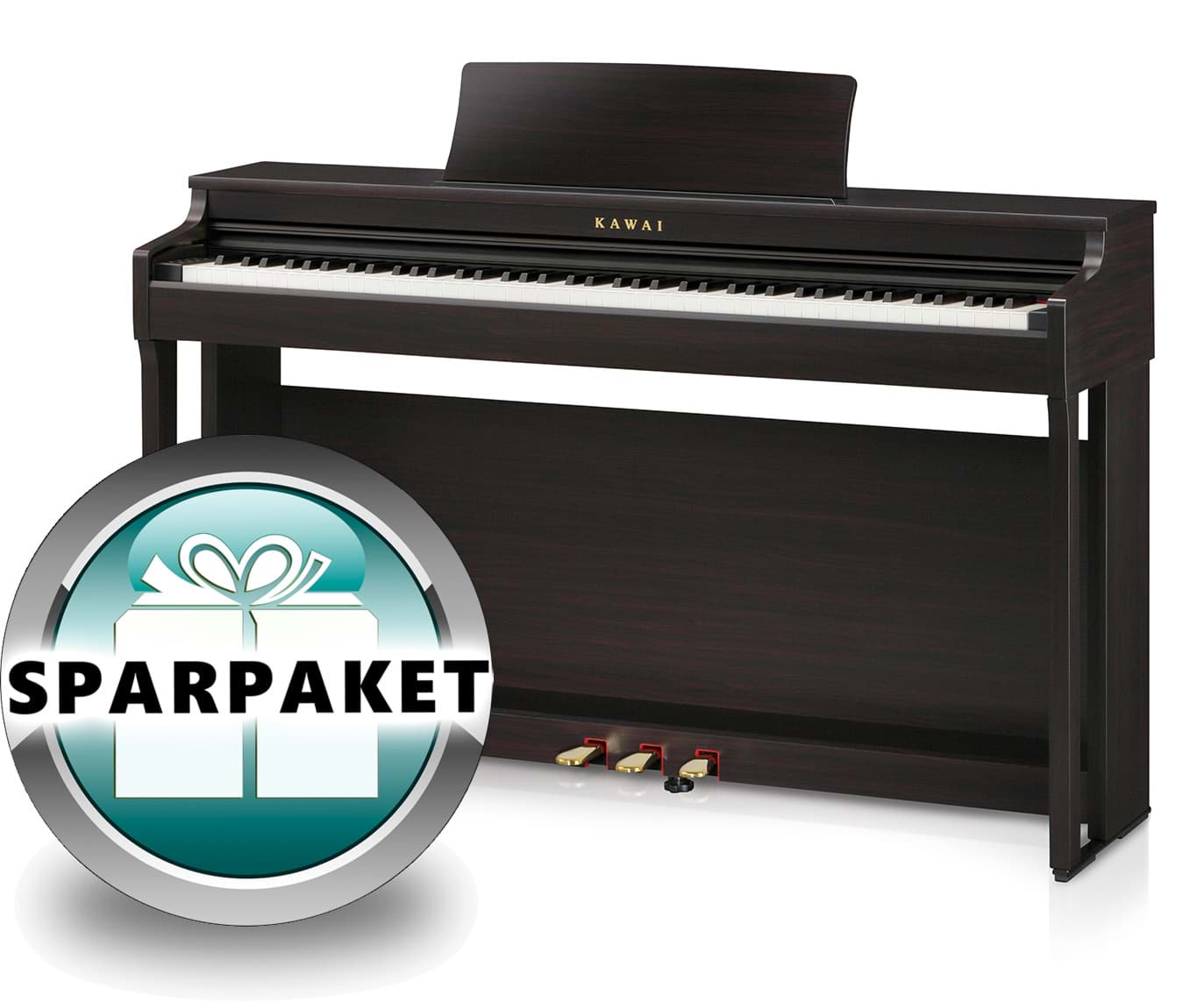Bild von Kawai CN-29 R Digitalpiano Rosenholz - Sparpaket