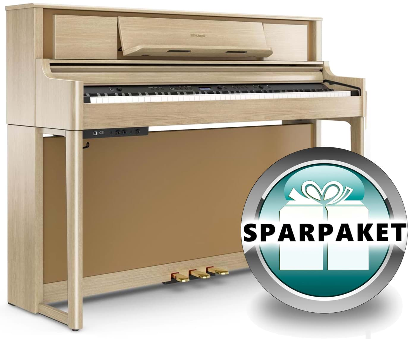 Bild von Roland LX-705 LA Digitalpiano Helle Eiche - Sparpaket