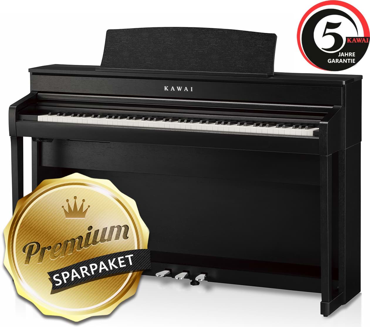 Bild von Kawai CA-79 B Digitalpiano Schwarz Matt - Premium-Sparpaket - Vorführmodell
