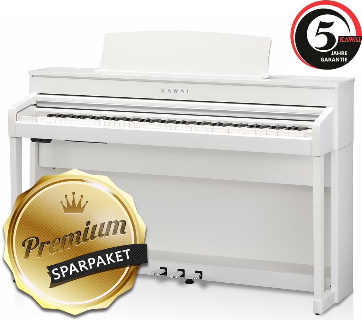 Bild von Kawai CA-79 W Digitalpiano Weiß Matt - Premium-Sparpaket