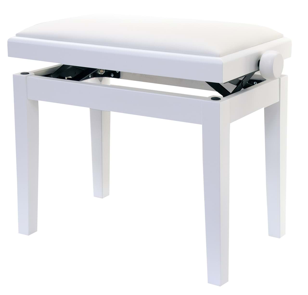 Klavierbank höhenverstellbar - Weiß Matt | Bauer-Music